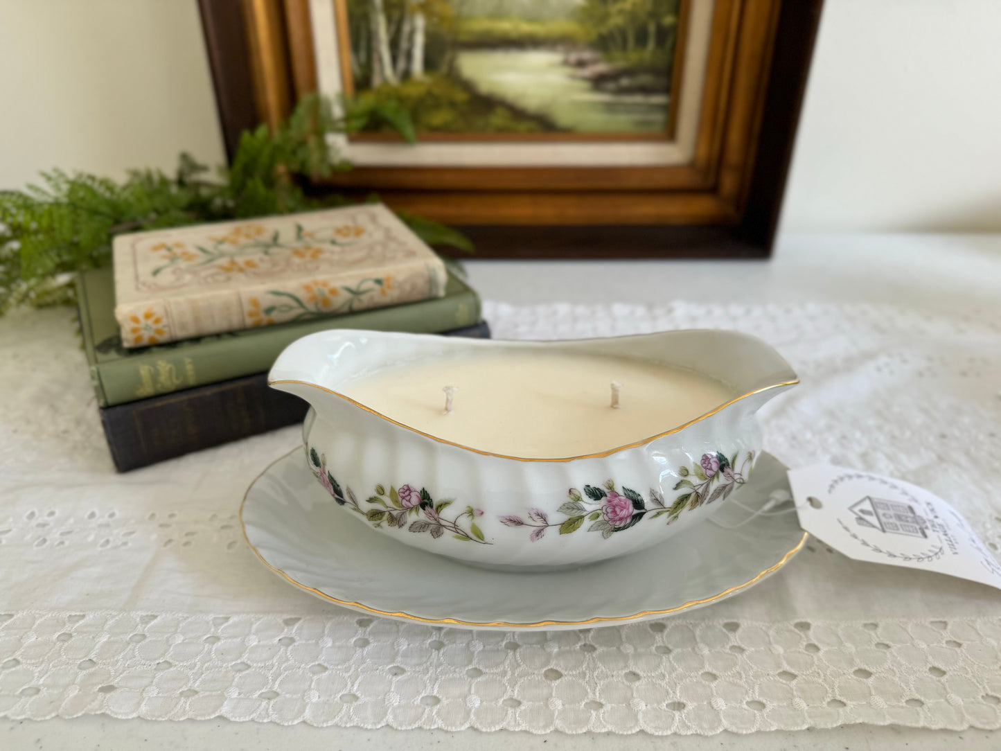 Vintage Gravy Bowl Candle- Emerald Grove