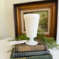 Vintage White Milk Glass Goblet- Cactus Water