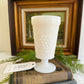 Vintage White Milk Glass Goblet- Cactus Water