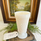 Vintage White Milk Glass Goblet- Cactus Water