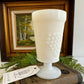 Vintage White Milk Glass Goblet- Cactus Water