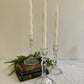 Vintage Candlestick Pair- Hexagonal Base