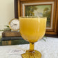 Vintage Yellow Goblet Candle- Oakmoss and Amber