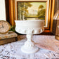 Vintage Milk Glass Candle on Pedestal - Nag Champa