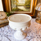 Vintage Milk Glass Candle on Pedestal - Nag Champa