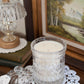 Vintage Cut Glass Canister Candle with Lid - Cozy Cabin